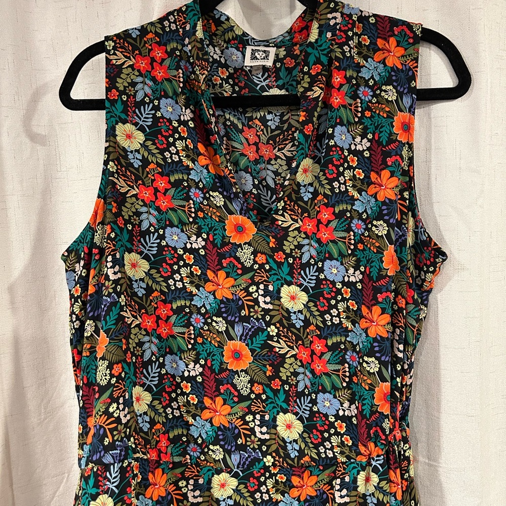 Anne Klein Red Orange Sleeveless Sundress
